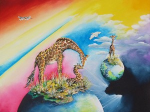 Giraffes by visionary artist Madeleine Tuttle